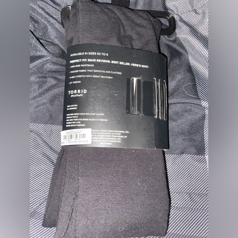 Torrid full length black leggings. Size 1 - Picture 2 of 2